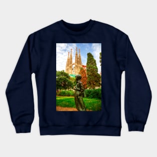 The Basilica De La Sagrada Familia Crewneck Sweatshirt